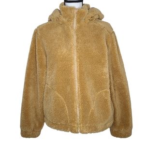 Carbon38 Teddy Zip Up Jacket Roots CRB21257 Medium